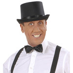 hoge hoed satijn, zwart