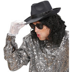 gangsterhoed zwart, satijn