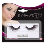 oogwimpers, zwart, met lange punten als vleugels