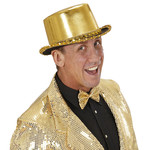 hoge hoed goud met pailletten beslag
