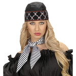 nekband satijn met strepen wit/zwart