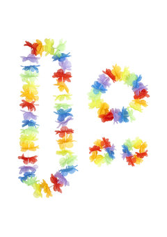 hawaii set regenboogkleuren