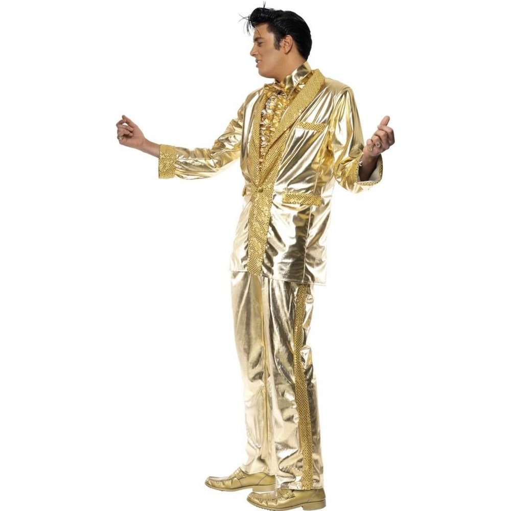 Illustreren Winkelcentrum Clan Gouden kostuum Elvis
