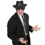 satijnen stropdas blues brother, zwart