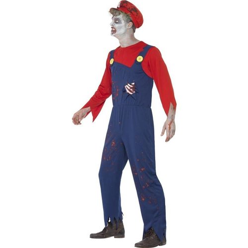 Eng zombie loodgieter kostuum Mario voor heren