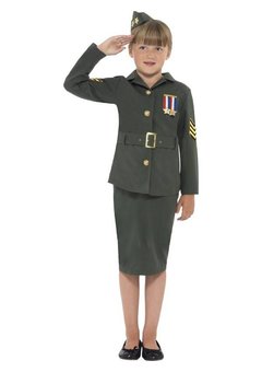 Leger officieren kostuum meisje