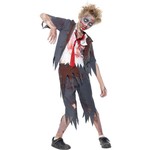 Eng zombie school jongen kostuum