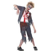 Eng zombie school jongen kostuum