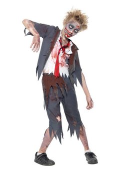 Zombie school jongen pak