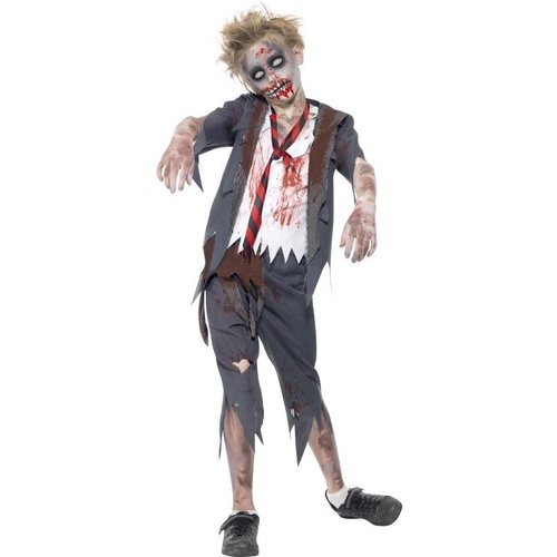 Eng zombie school jongen kostuum