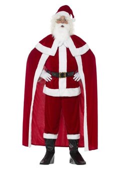 Luxe kerstman kostuum met mantel