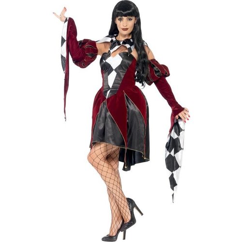 Dames harlekijn kostuum in Venetiaanse stijl