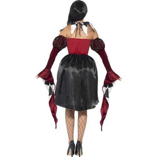 Dames harlekijn kostuum in Venetiaanse stijl