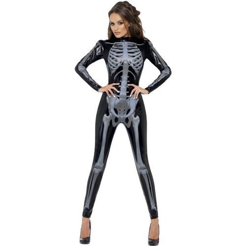 Sexy skelet catsuit dames