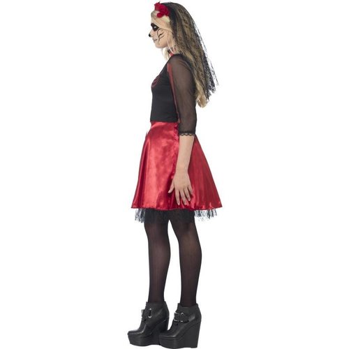 Mooi day of the dead diva kostuum voor tieners