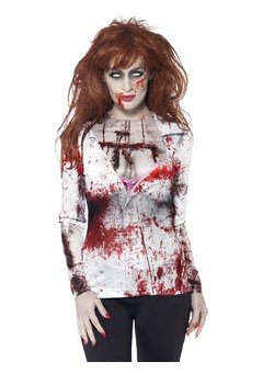 Zombie t-shirt enge vrouw
