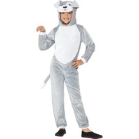 Grijs honden pak voor kinderen