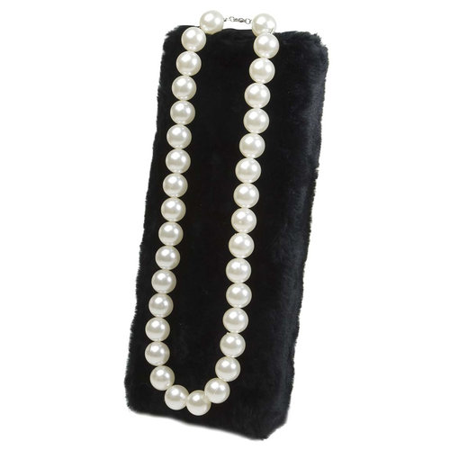 ketting grote zwarte parels