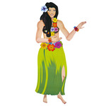 decoratie hawaiiaans meisje, 135cm