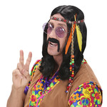 hippie hoofdband met kraaltjes en veren