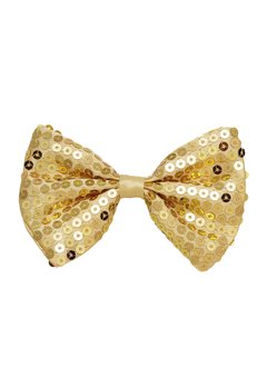 vlinderstrik pailletten goud