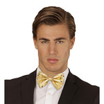 vlinderstrik pailletten goud