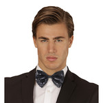 vlinderstrik pailletten zwart