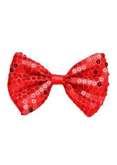 vlinderstrik pailletten rood