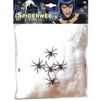 spinneweb 100gram met 5 spinnen