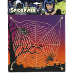 spinneweb met 2 spinnen, lichtgevend in donker