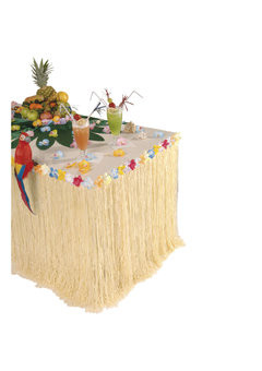 tafeldecoratie hawai met bloemen