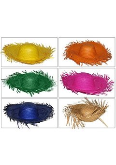 Stro hoed Aloha natuur kleur