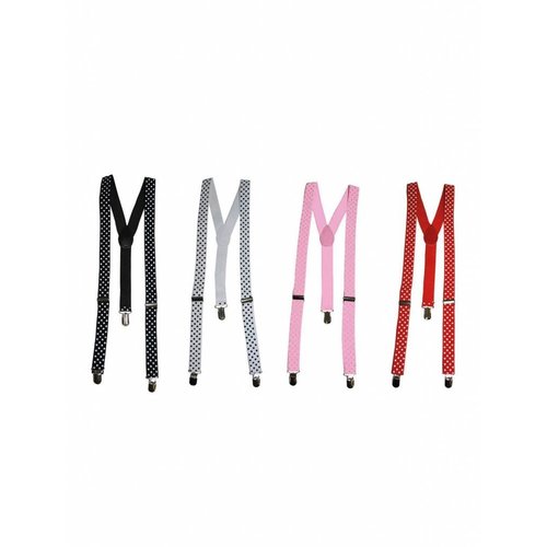 Roze bretels met stippen