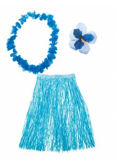Hawaii verkleed set Aloha blauw