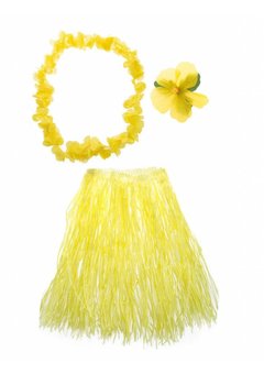 Hawaii verkleed set Aloha geel