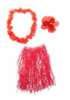 Hawaii verkleed set Aloha rood