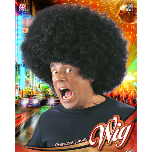 pruik, jimmy zwart (in plastic zak)