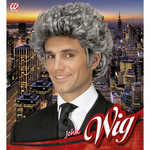 pruik, john grijs (in plastic zak)