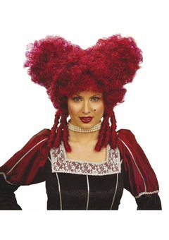 pruik, barok edelman rood (in plastic zak)