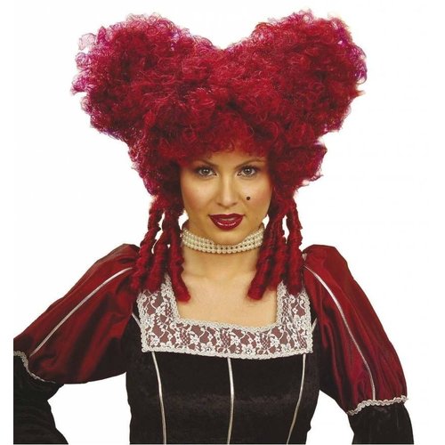 pruik, barok edelman rood (in plastic zak)