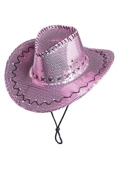 Roze cowboyhoed met pailletten