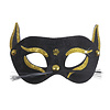 oogmasker, zwarte kat met goud glitter