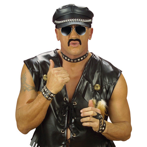 armband met 2 lagen spijkers (biker)