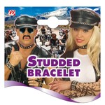armband met 2 lagen spijkers (biker)