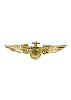 broche goud vliegenier