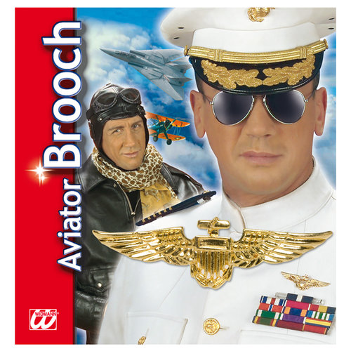 broche goud vliegenier