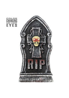 grafsteen schedel met licht