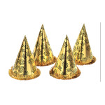 doos met 50 happy new year puntmutsen goud