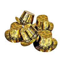 doos met 50 happy new year hoge hoed goud