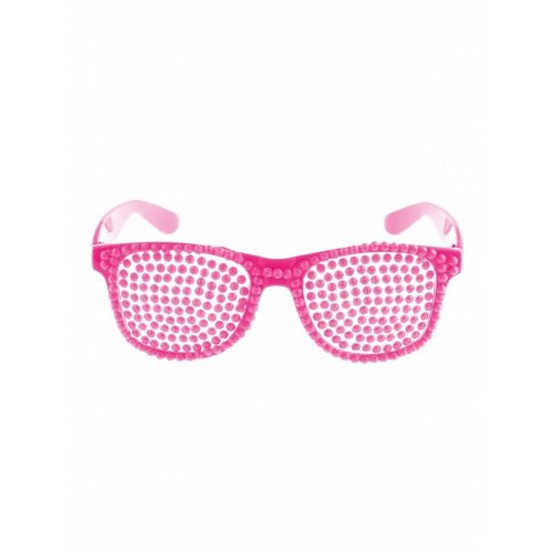 Roze bril met diamanten